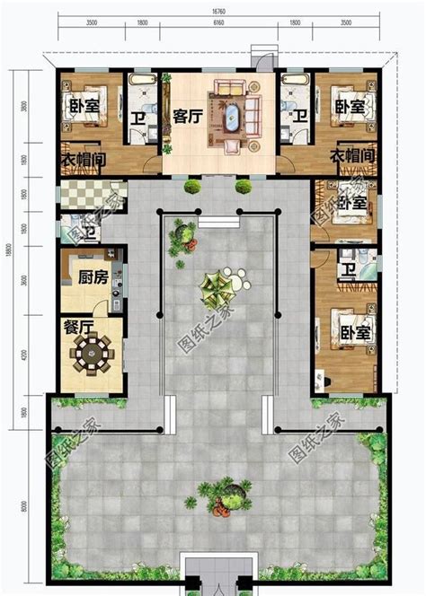 农村三层带阳台别墅设计图，方正户型，时尚又美观_建房知识_鲁班设计图纸官网