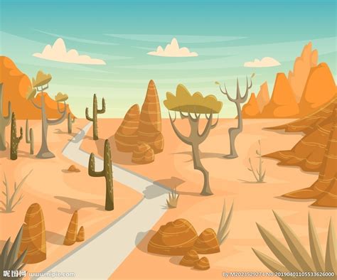 手绘卡通沙漠跟绿洲对比图免抠素材图片免费下载_PNG素材_编号z2ri3k2yg_图精灵