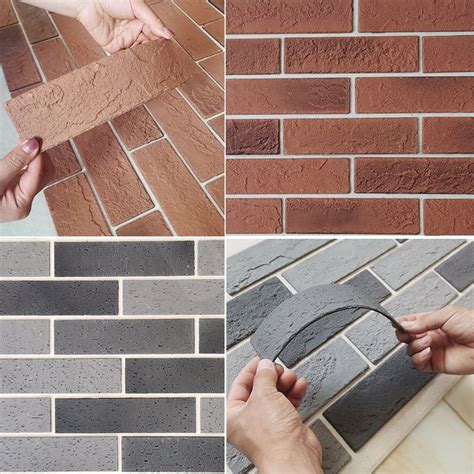 软瓷墙面砖厂家定做 柔性劈开砖多少钱一平方 外墙柔性面砖价格