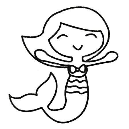 美人鱼儿童简笔画大全 小美人鱼的画法步骤涂颜色 - 丫丫小报