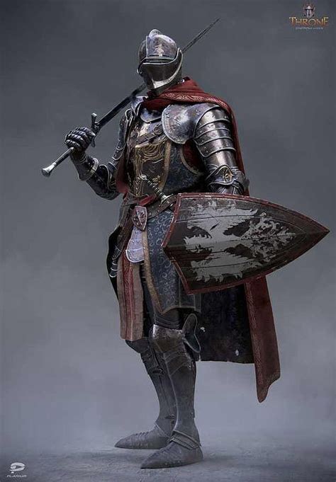中世纪骑士铠甲 光明骑士 黄金欧洲铠甲 圣骑士 战士 将军 督军-cg模型免费下载-CG99