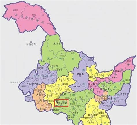 黑龙江地图高清图片