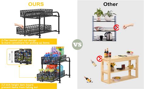 Amazon.com: FORESTSUN Cabinet Pull Out Organizer, 2-Tier Under Sink ...
