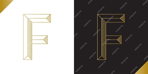 Premium Vector | Letter f geometric alphabet or creative icon for logo