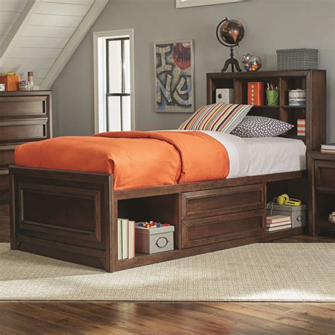Greenough Twin Bed with Bookcase Storage 400820 - Silver State Furniture