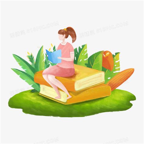 一个女孩坐在树旁看书高清图片下载-正版图片506103835-摄图网