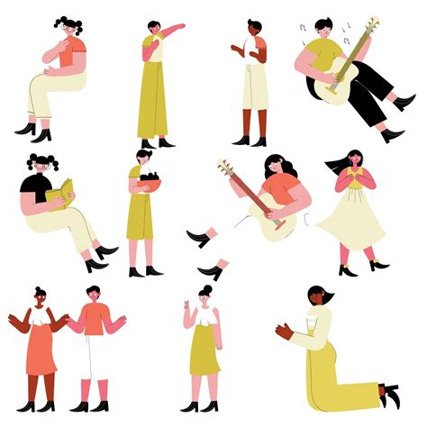 人物插画矢量图图片