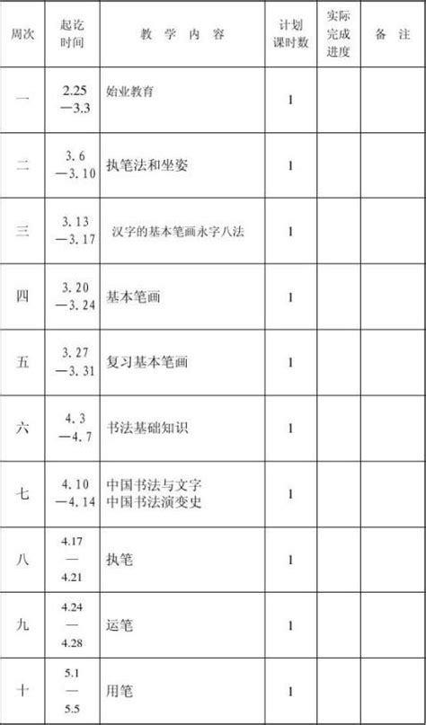 软笔书法教学计划（八篇） - 范文118