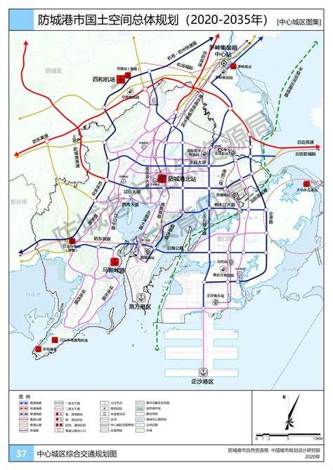 北部湾防城港的规划图