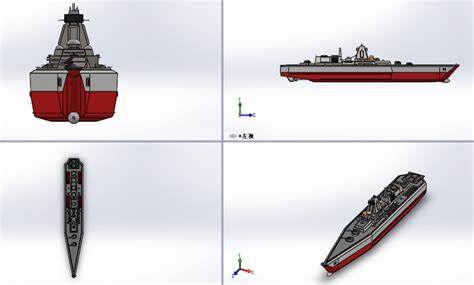 红色警戒2无畏级战舰3D概念图（同人创作）_H3000-站酷ZCOOL