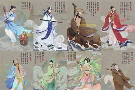 八仙上寿-中国木版年画-图片