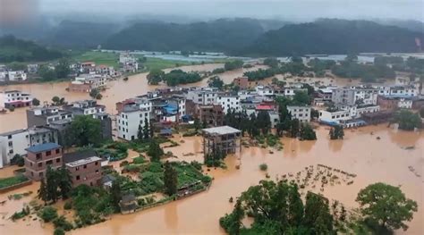 江西暴雨致多地河水暴涨 农田及道路被淹-高清图集-中国天气网江西站