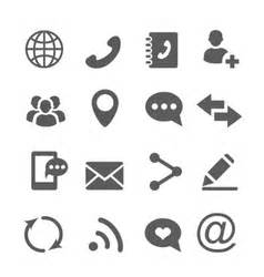 Contact icon set simplicity theme Royalty Free Vector Image