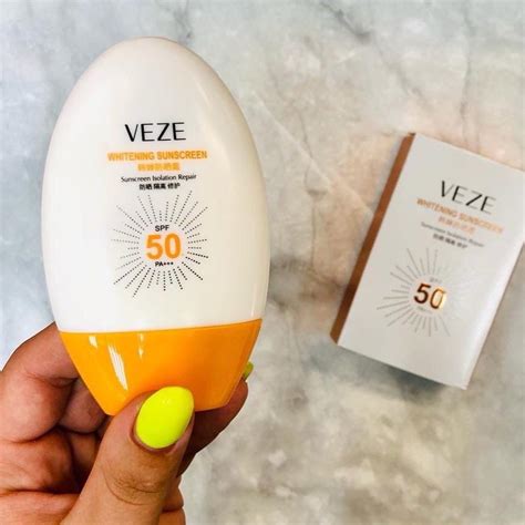 Солнцезащитный отбеливающий крем Veze Whitening Sunscreen SPF50 PA ...