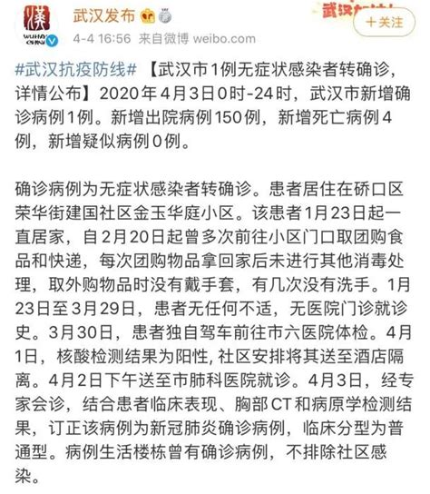 武汉市新增4例本土无症状感染者和11例输入性无症状感染者的情况通报（10月6日17-24时）_手机新浪网