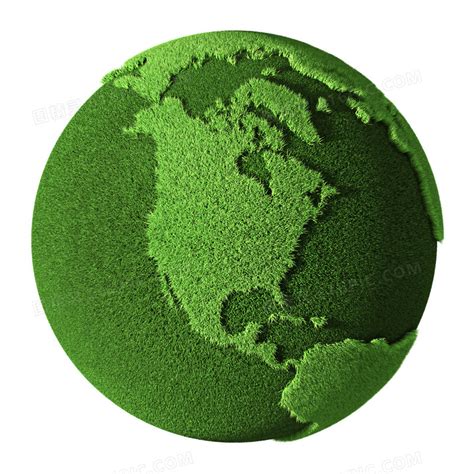 绿色手绘卡通创意地球树木花草植树节元素PNG素材PSD免费下载 - 图星人