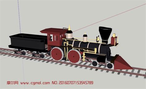火车头su模型,火车,运输模型,3d模型下载,3D模型网,maya模型免费下载,摩尔网
