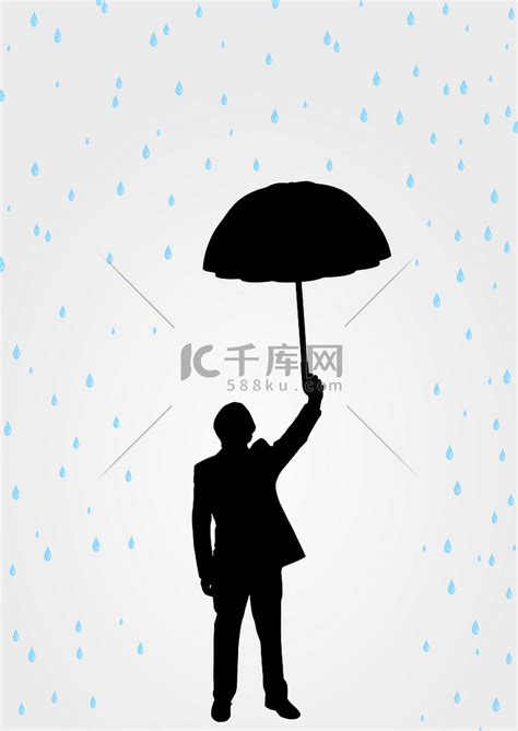 雨中撑伞高清摄影大图-千库网