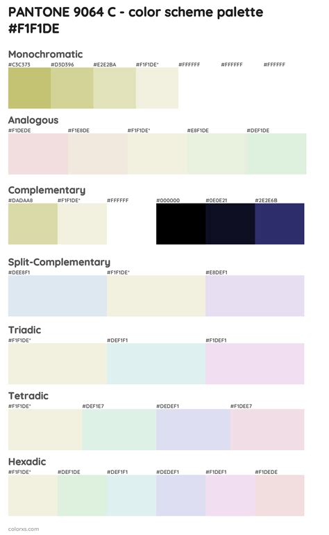PANTONE 9064 C color palettes and color scheme combinations - colorxs.com