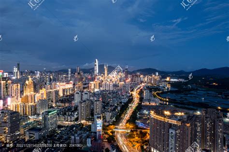 深圳罗湖城市建筑夜景高清图片下载-正版图片500808029-摄图网