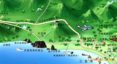 三亚地图 - 图片 - 艺龙旅游指南