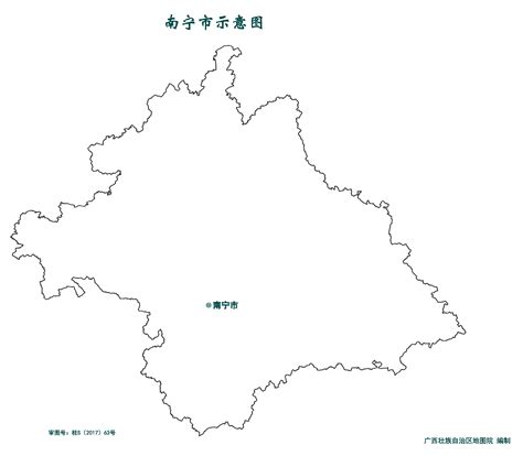 南宁市标准地图（示意版）_南宁地图库_地图窝