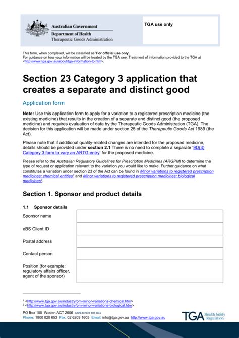 Section 23 Category 3 Application That Creates A Separate And ...