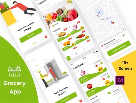 美食外卖app生鲜超市便利界面ui界面设计素材-千库网