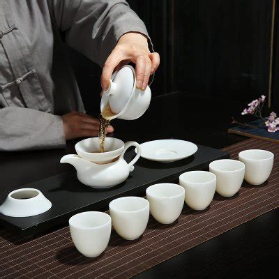 德化高白瓷茶具盖碗LOGO定制茶杯三才碗泡茶器大号纯白瓷敬茶碗-淘宝网