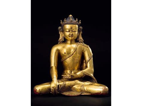 3032 铜鎏金释迦牟尼佛像（迦舍-摩罗王朝）