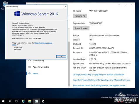 Windows Server 2016 build 10036 - BetaWiki
