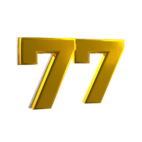 Number 77 Clipart Transparent Png Hd 3d Numbers 77 In A Circle On | Images and Photos finder