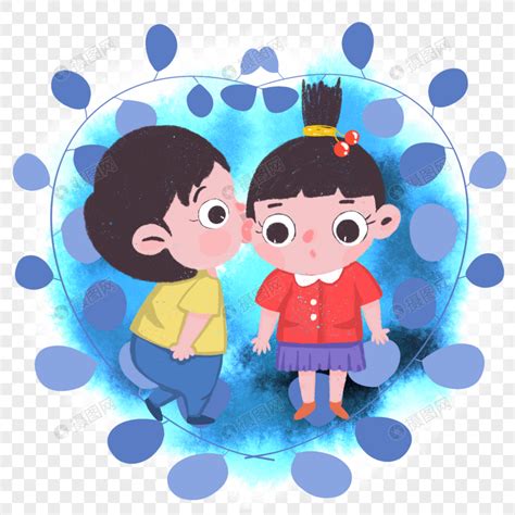 亲嘴小女孩动图图片