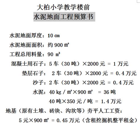 水泥地面工程预算书-工程预算书-筑龙工程造价论坛