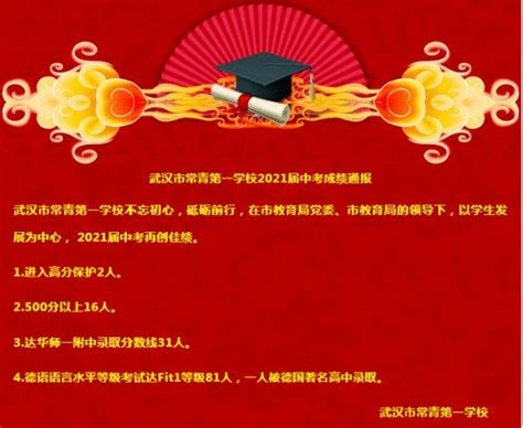 2021年武汉市常青第一学校中考成绩(中考喜报)_小升初网