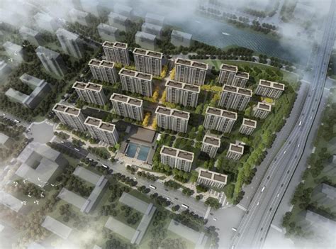 新中式小区住宅楼鸟瞰规划3d模型下载_ID11919256_3dmax免费模型-欧模网