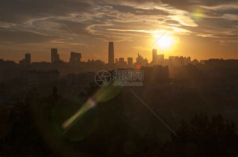 北京日落时城市风景高清图片下载-正版图片501845239-摄图网