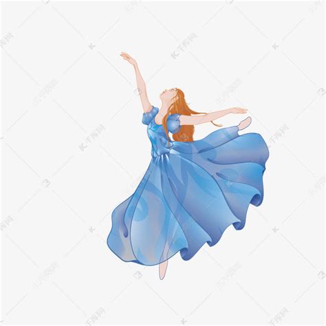 翩翩起舞的美丽女孩素材图片免费下载-千库网