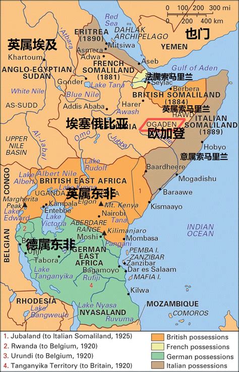 索马里地图英文版 - 索马里地图 - 地理教师网