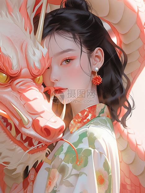 女生动漫古风头像戴面具
