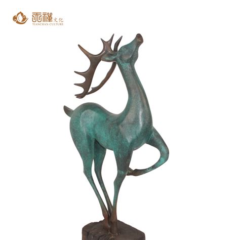 “鹿”寓意为“禄”_铜雕_雕塑-河北中正铜雕工艺品制作生产厂家
