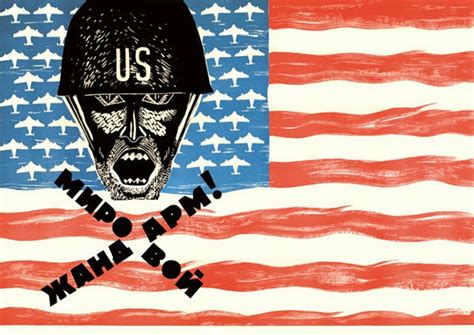 打倒美帝国主义 60年代苏联反美宣传画|反美|宣传画|苏联_新浪新闻