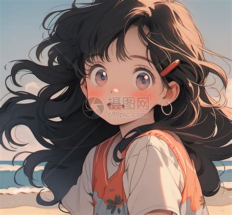 夏日甜美女生二次元头像