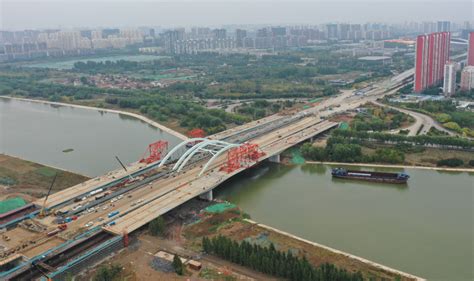 内环高架项目两座京杭运河桥顺利合龙 - 民生 - 济宁 - 济宁新闻网