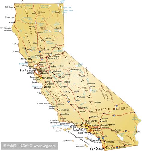 请给我一美国地图 然后把加利福尼亚和洛杉矶的地图标出来-百度经验