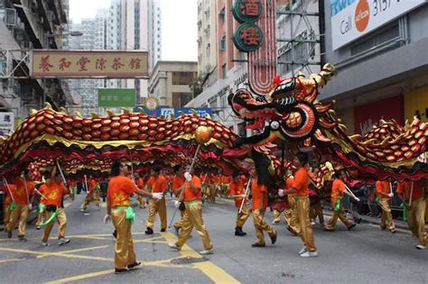 The Chinese Dragon Dance for Shanghai