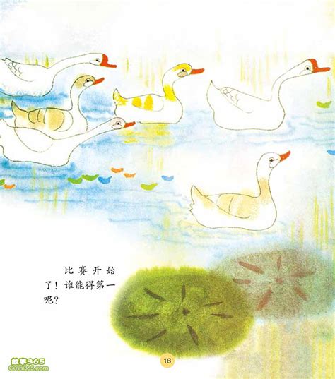 小鸭子学游泳 - 故事绘本 - 故事365