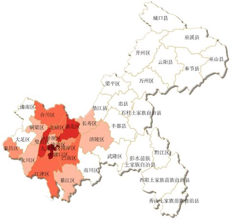 重庆市行政区划图+行政统计表 - 重庆市地图 - 地理教师网