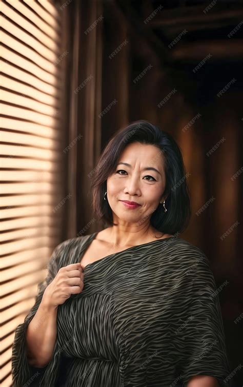 Premium Photo | Portrait photo of beautiful middle aged adult asian ...