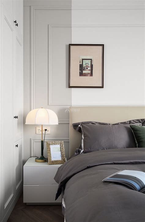 卧室床头装饰画简约现代北欧抽象横幅客厅沙发背景墙面样板间壁画-美间设计